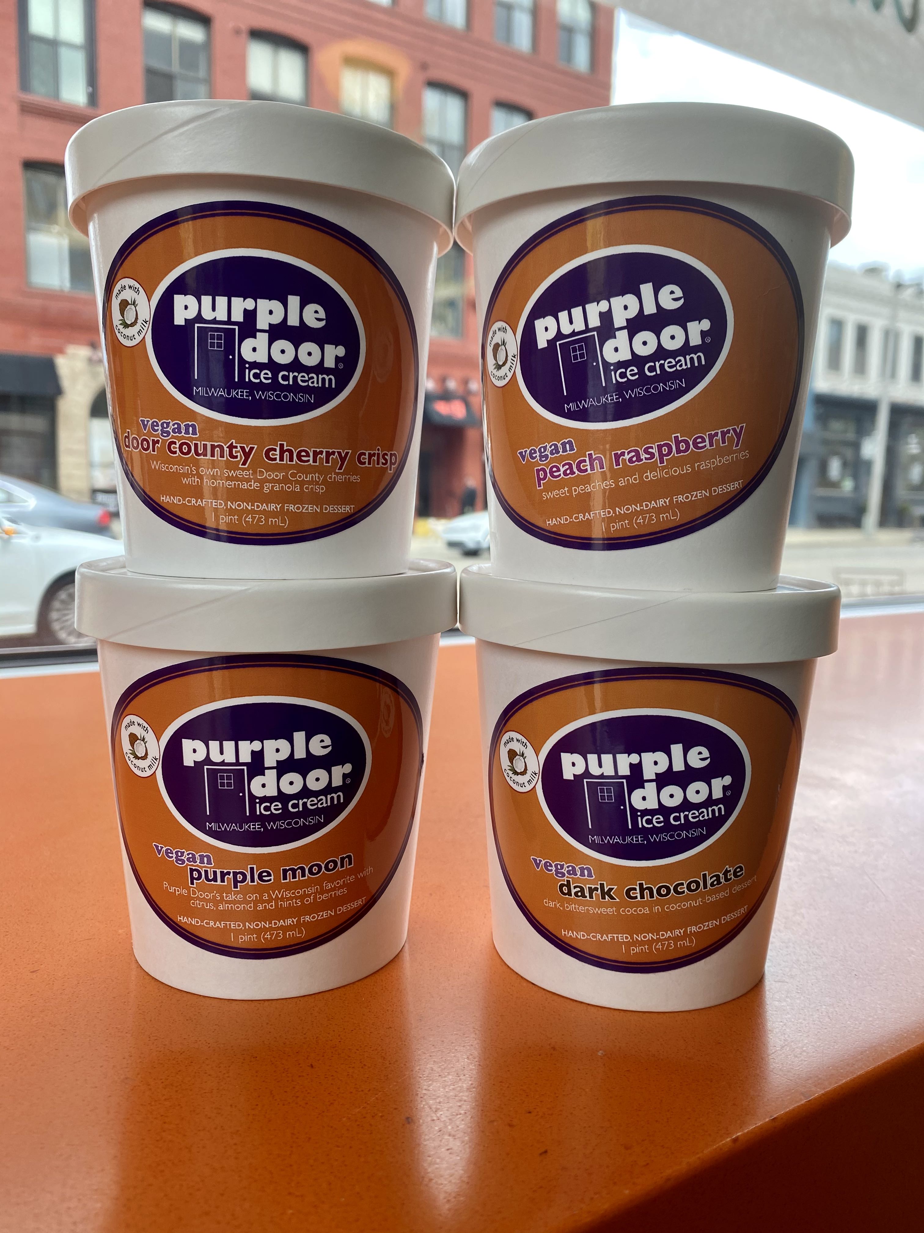 Vegan Ice Cream pint 4pack Purple Door Ice Cream